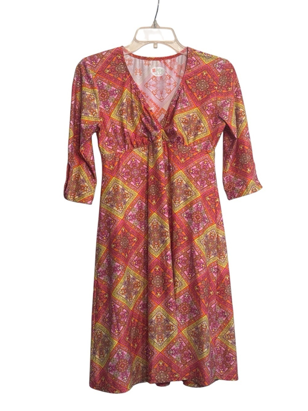 Spunk Wear Colorful Geometric Midi Dress